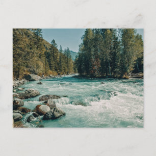 Cartão Postal Água Rio Kucherla, Montanhas Altai