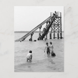 Cartão Postal Água Toboggan, Ilha do Branco, MI 1903