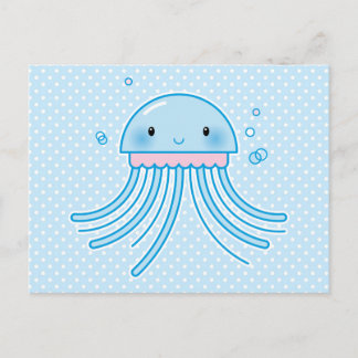 Cartão Postal Água-viva kawaii