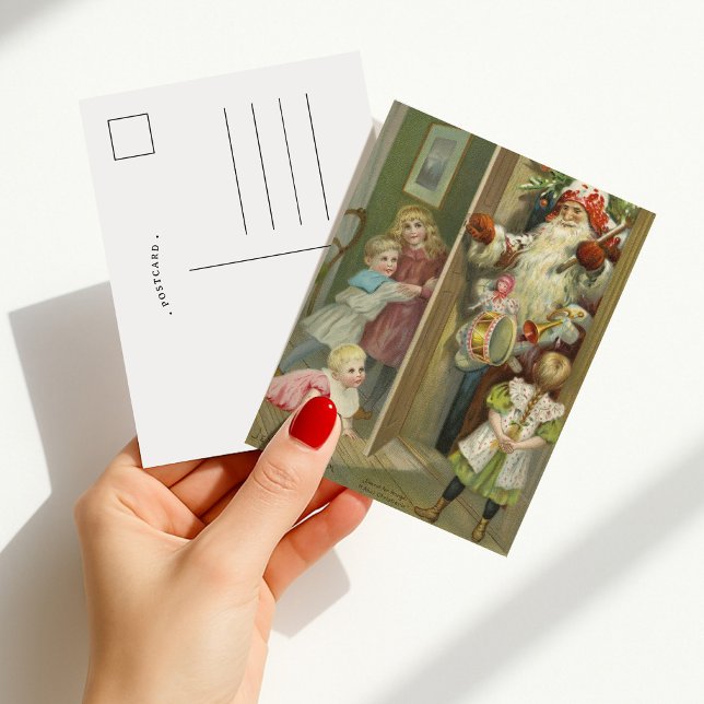 Cartão Postal Aguardando Papais noeis | Natais vintages (Criador carregado)