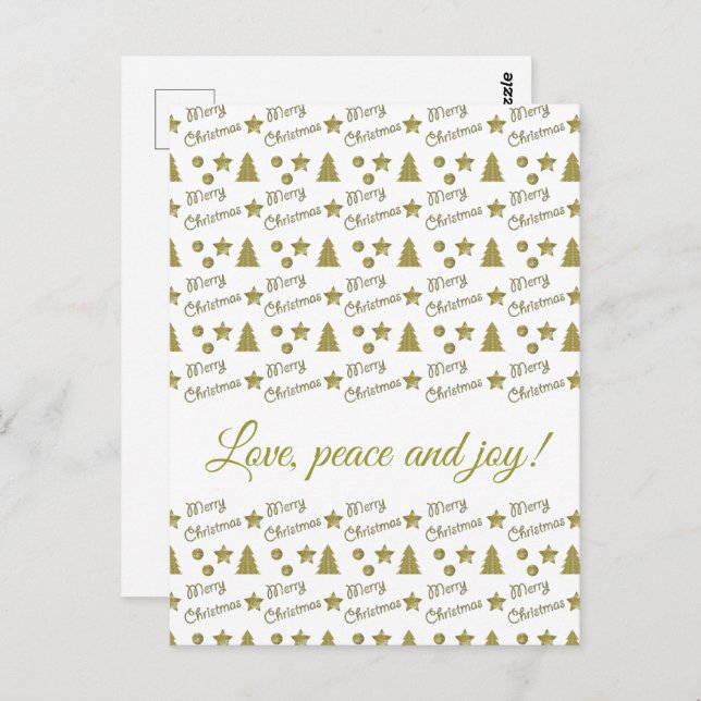 Cartão Postal Aguardente de Natal - ouros, árvores de Natal (Frente/Verso)