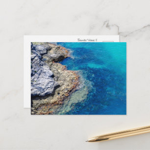 Cartão Postal Águas das Bermudas e Costa Rochosa