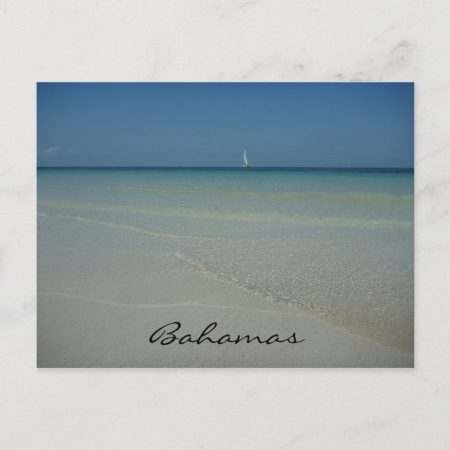 Cartão Postal águas de bahamas (Frente)