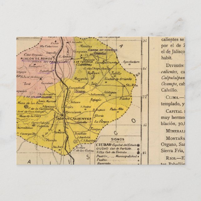 Cartão Postal Aguascalientes, México 2 (Frente)