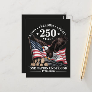 Cartão Postal Águia 250º Aniversário EUA