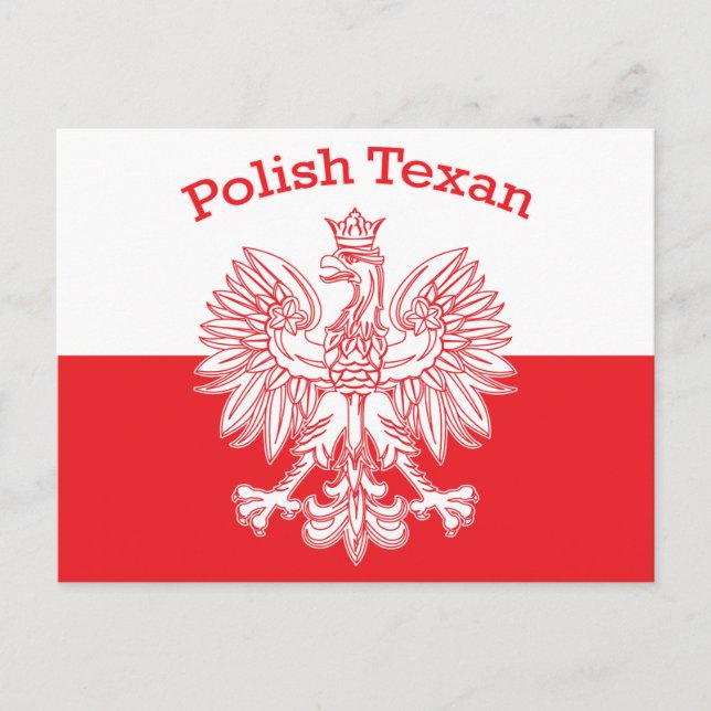 Cartão Postal Águia Branca Polonesa Texana (Frente)