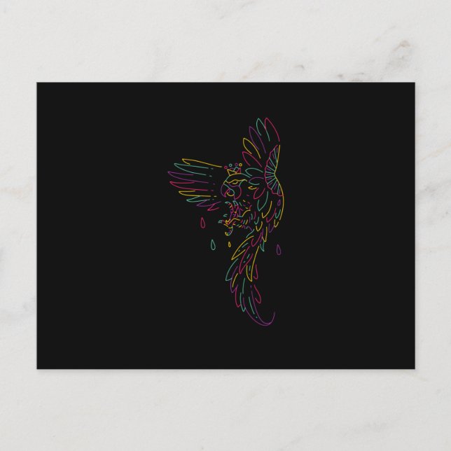 Cartão Postal Águia Colorida (Frente)