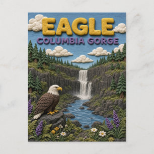 Cartão Postal Águia Columbia Gorge Moderno KlayKoo