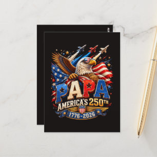 Cartão Postal Aguia Patriótica Jatos América 250º