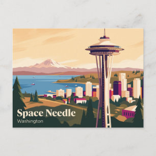 Cartão Postal Agulha Espacial Washington