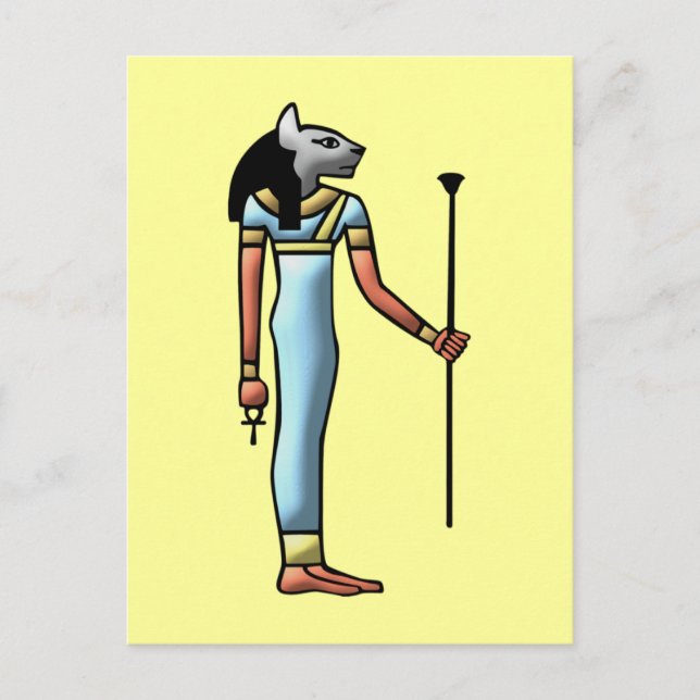 Cartão Postal Ägypten Göttin Bastet deusa (Frente)