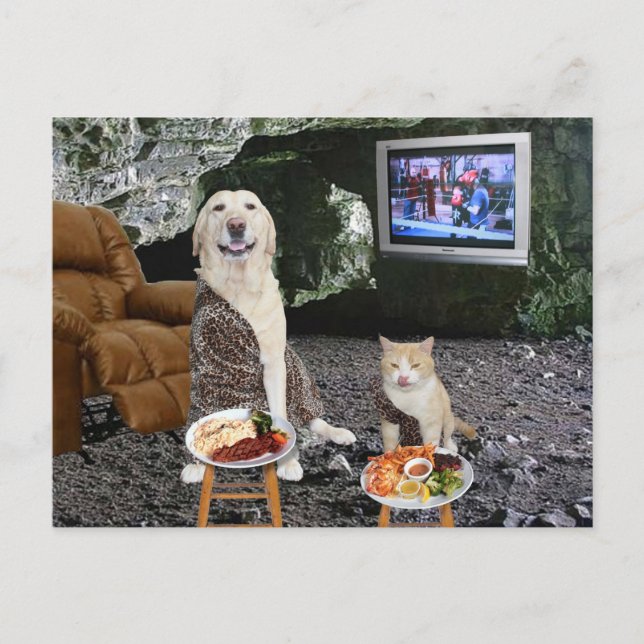 Cartão Postal Ah! Tudo tem gosto melhor na caverna. (Frente)