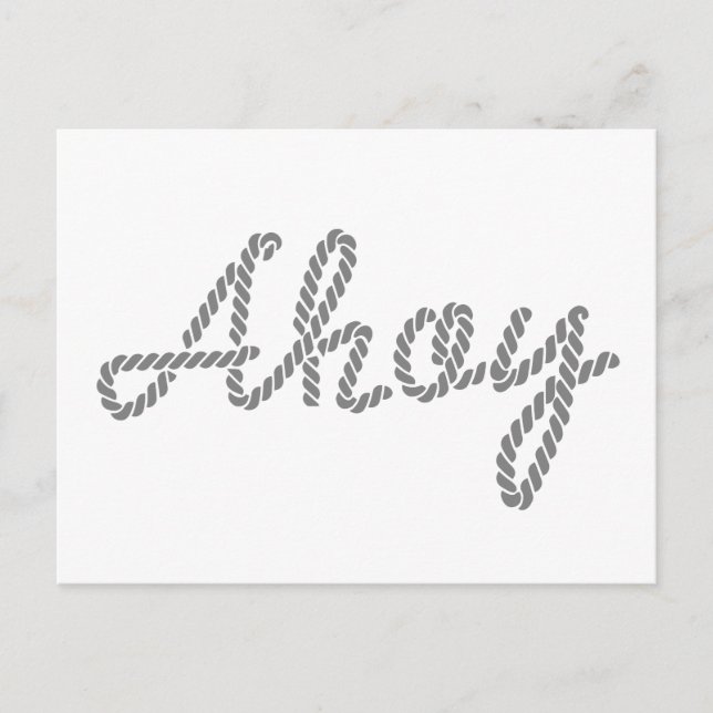 Cartão Postal Ahoy feito de Rope (Frente)