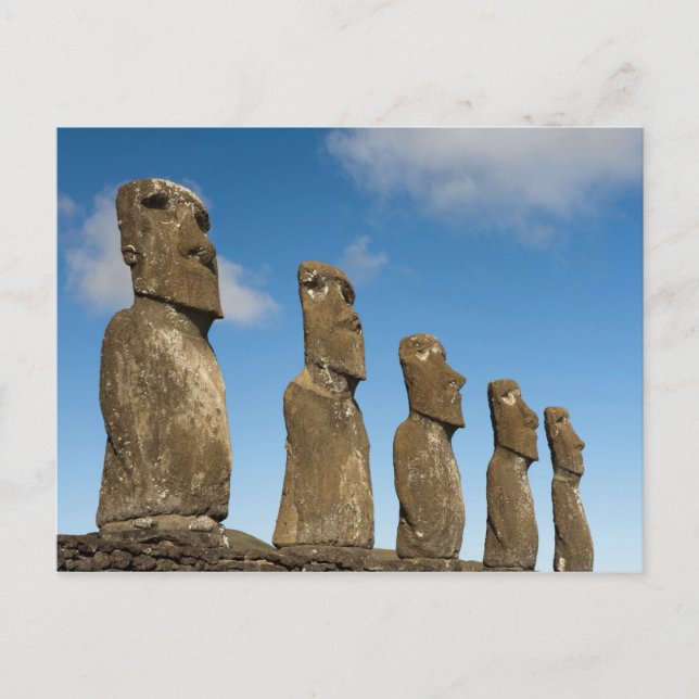 Cartão Postal Ahu Akivi, Rapa Nui, Ilha de Páscoas, Chile 2 (Frente)