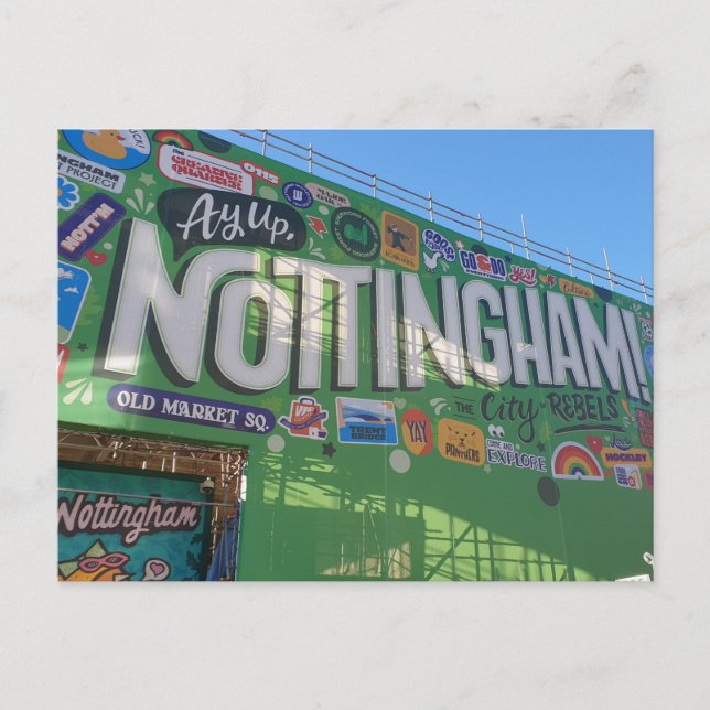 Cartão Postal Ai, Nottingham! (Frente)