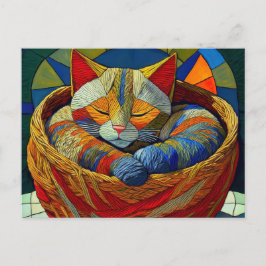 Cartão Postal AI Yarn Cat