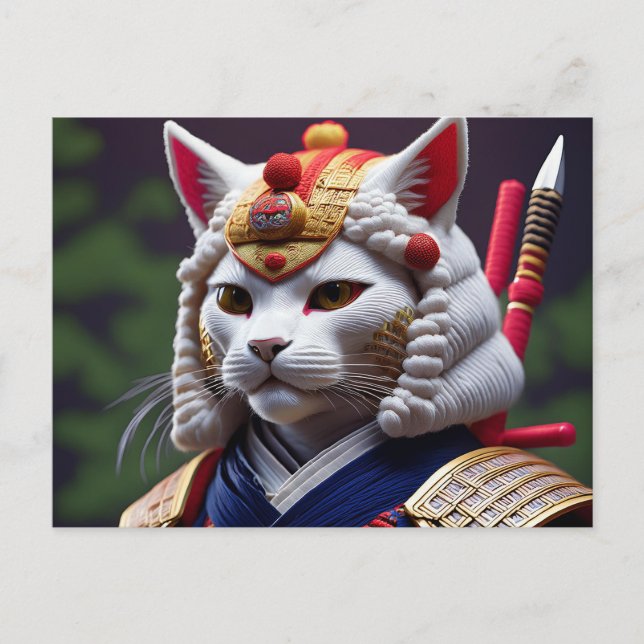 Cartão Postal AI Yarn Cat (Frente)