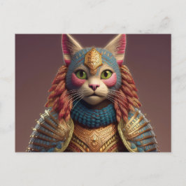 Cartão Postal AI Yarn Cat