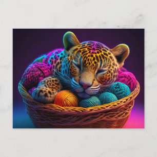 Cartão Postal AI Yarn Jaguar