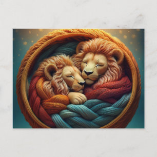 Cartão Postal AI Yarn Lions
