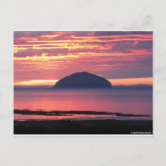 Cartão Postal Ailsa Craig Sunset (Frente)