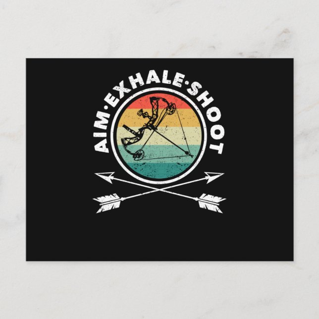 Cartão Postal Aimindo ao Exalar Fotografando Arqueria Engraçada (Frente)