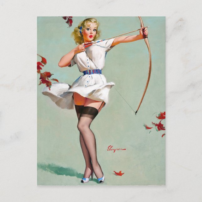 Cartão Postal Aiming Pin Up (Frente)