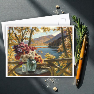 Cartão Postal Ainda a vida num terraço, Constantin Westchiloff