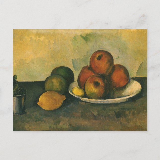 Cartão Postal "Ainda com as Maçãs" por Paul Cezanne (Frente)