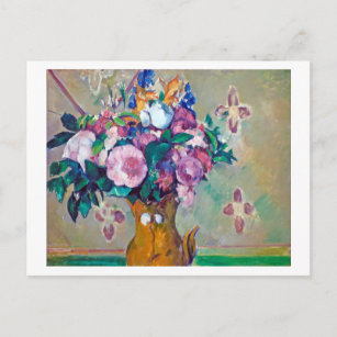 Cartão Postal Ainda com Flores, Paul Cezanne