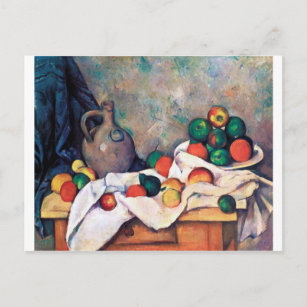 Cartão Postal Ainda com Frutas, Paul Cezanne