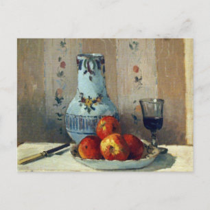 Cartão Postal Ainda com Maçãs e Pitcher - Pissarro
