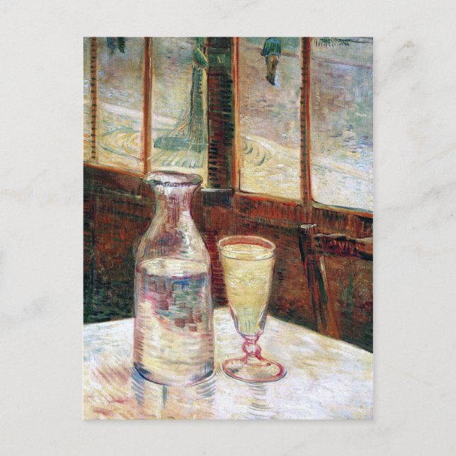 Cartão Postal Ainda é vida com Absinthe Van Gogh de Belas Artes (Frente)