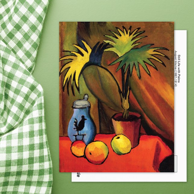 Cartão Postal Ainda é vida com Palms August Macke (Criador carregado)