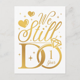Cartão Postal Ainda Fazemos 1 Ano de Aniversário de Casamento