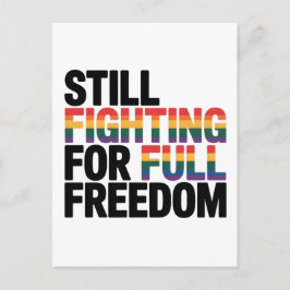 Cartão Postal Ainda Lutando Pela Liberdade Total LGBTQ América 2