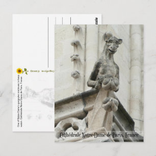 Cartão Postal Ainda vigiando, Cathédrale Notre-Dame -