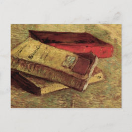 Cartão Postal Ainda viva com três livros de Vincent van Gogh