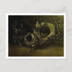 Cartão Postal Ainda vive três ninhos de pássaros Van Gogh de a