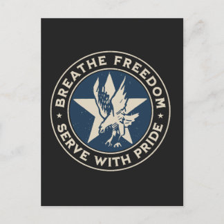 Cartão Postal Air Force - Breathe freedom, serve with pride.