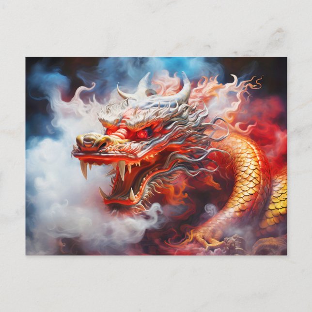 Cartão Postal Airbrush Elegance: Illustration for the Year of th (Frente)