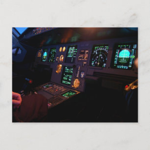 Cartão Postal Airbus Cockpit