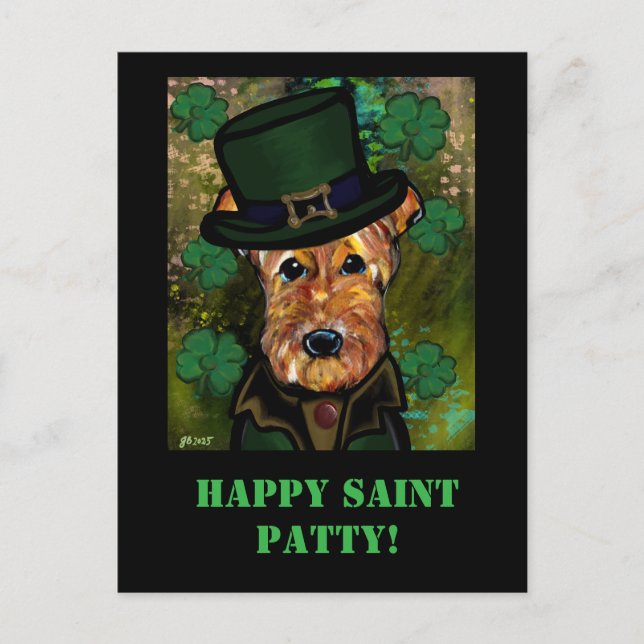 CARTÃO POSTAL AIREDALE TERRIER (Frente)