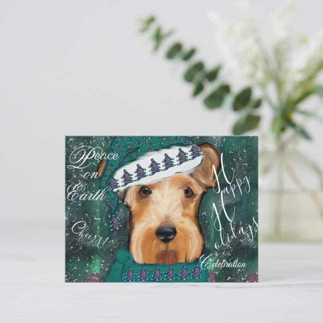 Cartão Postal Airedale Terrier (Em pé/Frente)