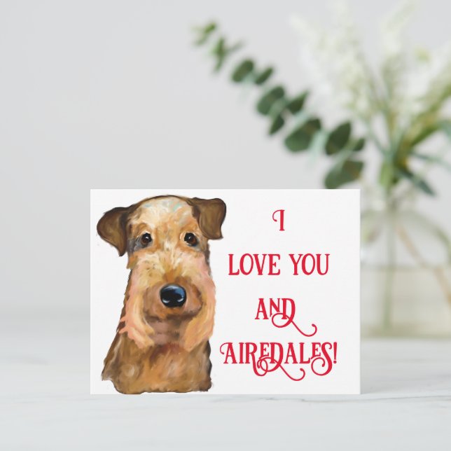 CARTÃO POSTAL AIREDALE TERRIER (Em pé/Frente)