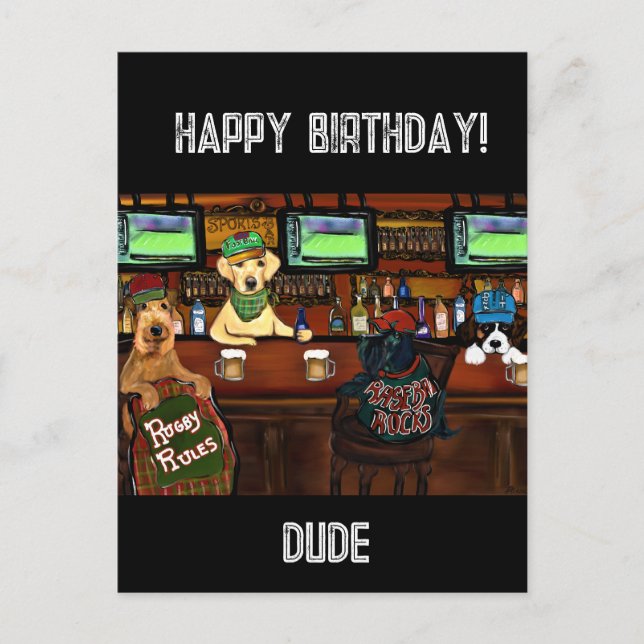 Cartão postal AIREDALE TERRIER & AMIGOS (Frente)