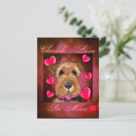 Cartão Postal Airedale Valentine