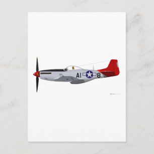 Cartão Postal Airmen P-51D Mustang Tuskegee