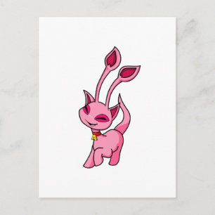 Cartão Postal Aisha cor-de-rosa Prancing