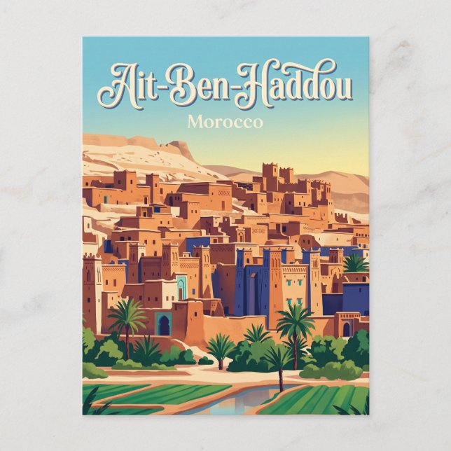 Cartão Postal Ait-Ben-Haddou Marrocos (Frente)